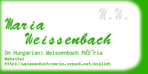 maria weissenbach business card